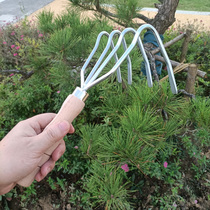 Beach small fishing rake gardening four-tooth rake planting sand small rake loosening soil tools digging shell clams to catch sea rake