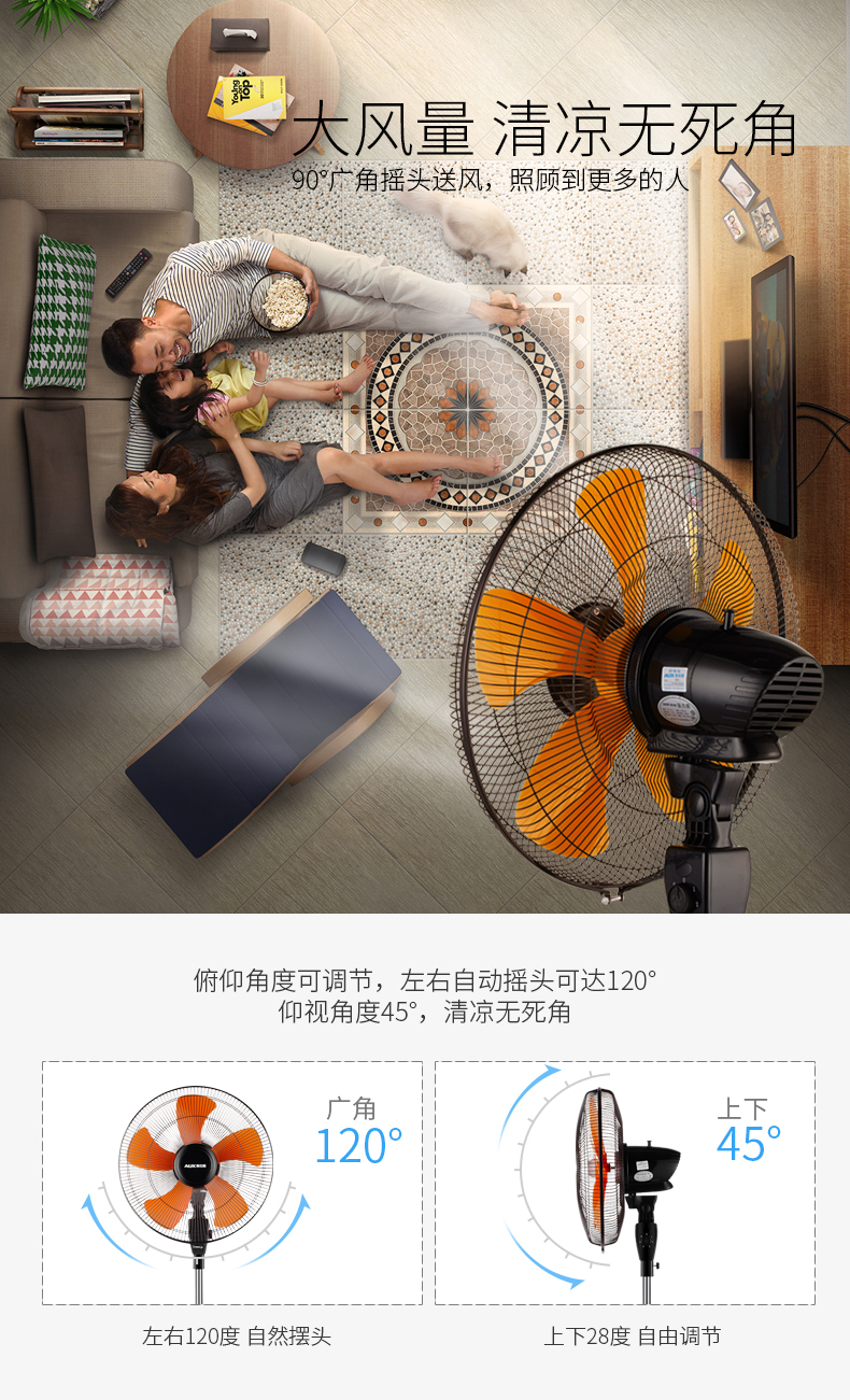 Quạt điện công nghiệp máy móc công nghiệp không khí lớn khối lượng quạt sàn nhà ký túc xá im lặng lắc đầu máy tính để bàn mạnh mẽ - Quạt điện quạt hơi nước boss s102