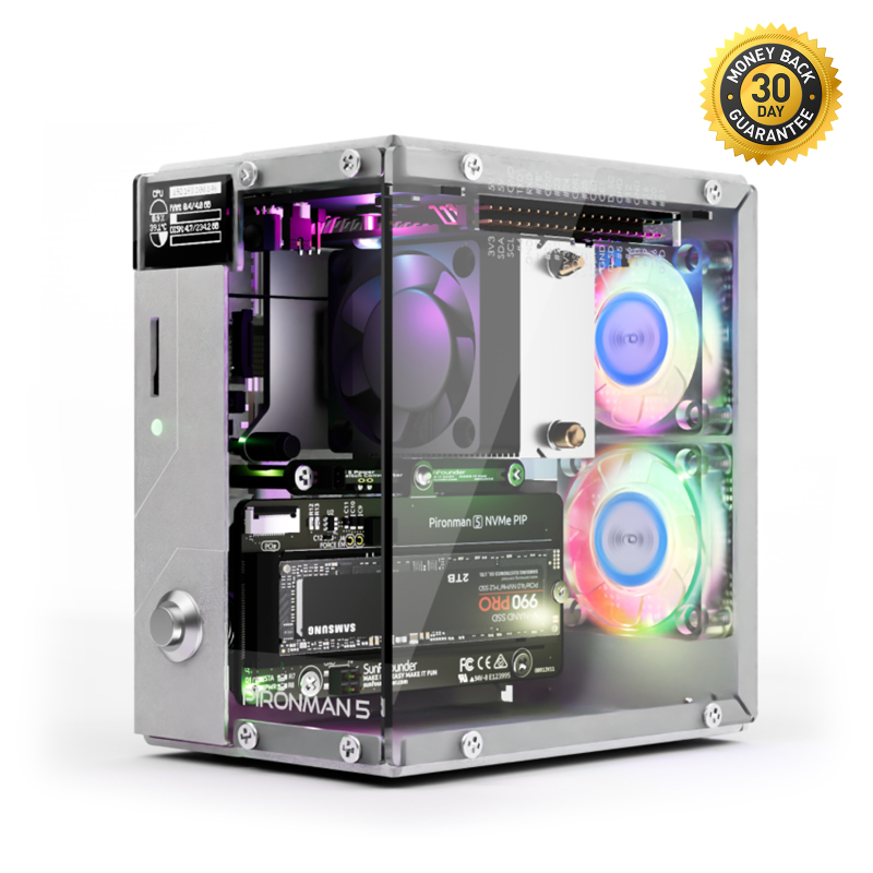 Raspberry Pi 5 Pironman 5 Nvme M.2 Solid State Drive Pcie Pc Case Enclosure Raspberry Pi 5 Pironman 5 Nvme M.2 Solid State Drive Pcie Pc Case Enclosure