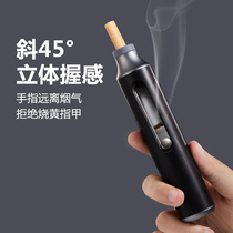 Portable mobile cigarette set cant drop ash artifact metal carbon fiber creative bullet-free ash car with car ashtray