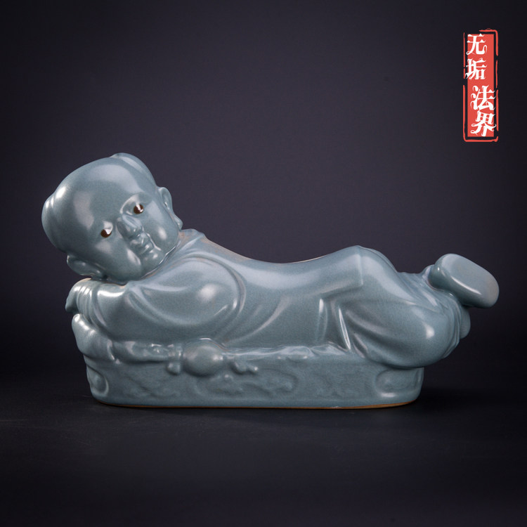 Ancient play miscellaneous collection Pint Qing Dynasty Jingdezhen Qing glazed children Porcelain Pendulum Pieces Pillow Fine Open Pieces Old Porcelain One