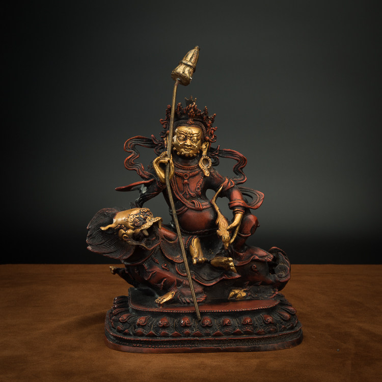 Tibetan old Buddha statue high-regulation treasure dividend horse copper made like old Buddha statue home furnishing collection
