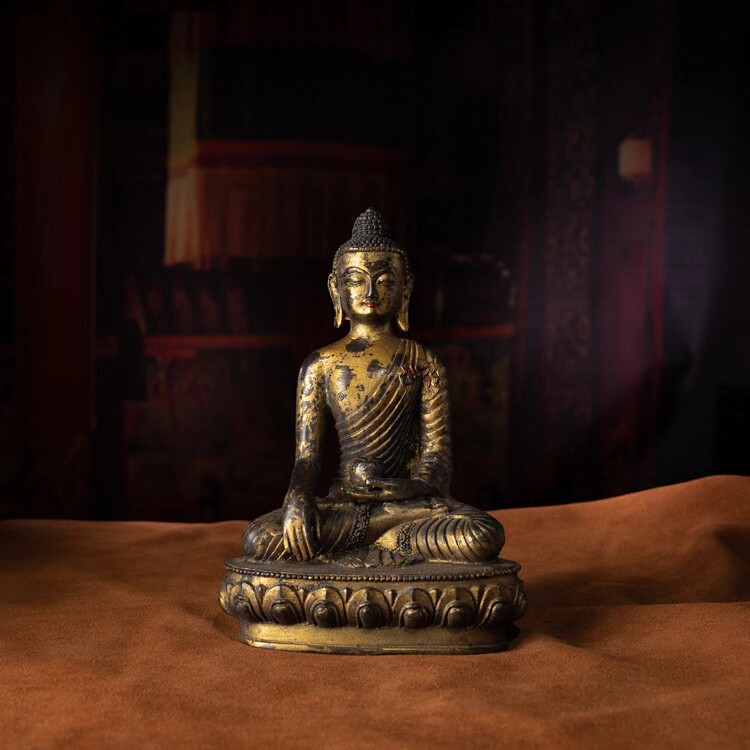 13-century Tibetan Great Year of the Year of the Golden Buddha Statue of the Buddha statue of the old Buddha statue of the old Buddha's house with a beautiful collection-Taobao