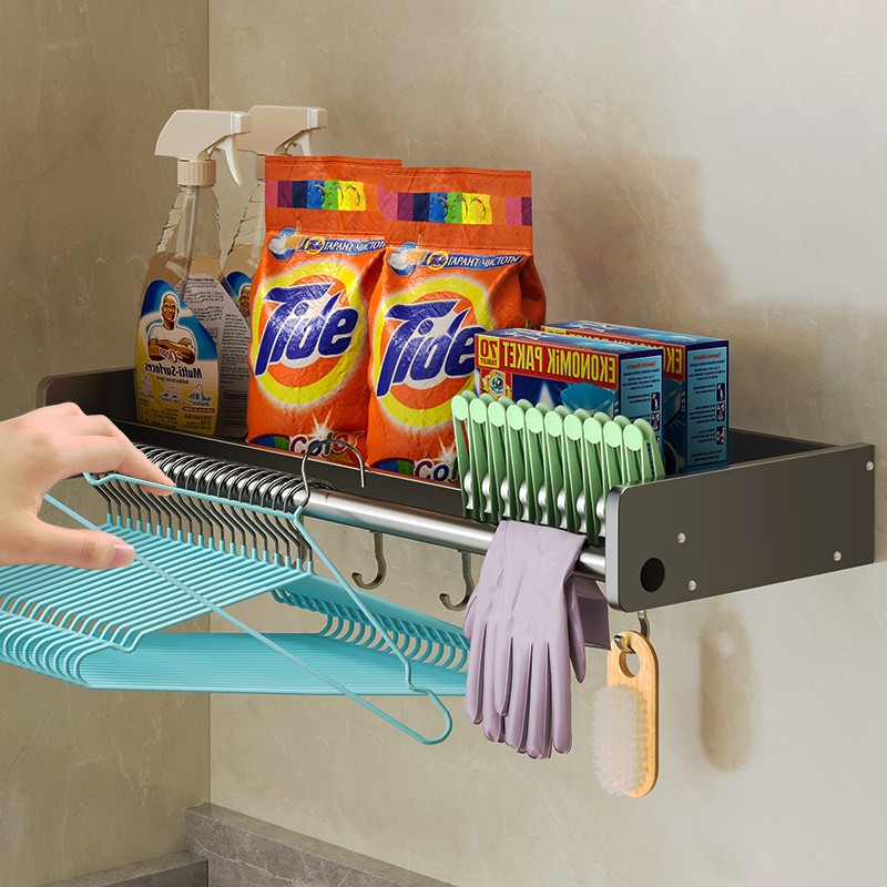 Balcony Laundry Pool Washing Machine Shelving shelving Wall-mounted Living-room Bedroom Provincial Space Home Holding Shelf-Taobao