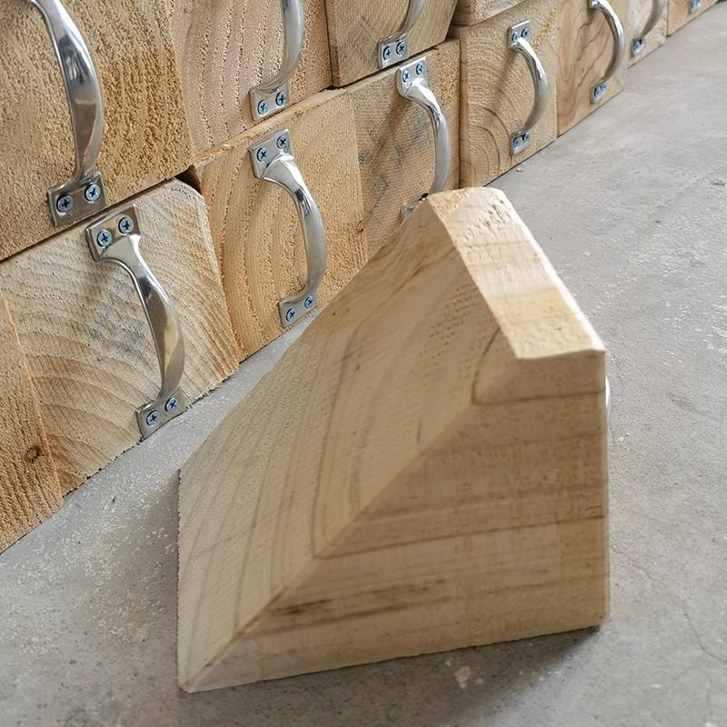 Truck Ramp Parking Triangle Wood Stopper Car Wheel Anti-Slip Car Block Wheel Stopper Car Wood Block