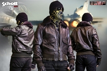 Schott NYC American limited edition high-quality calfskin classic tunnel G1 flight jacket#FLT6