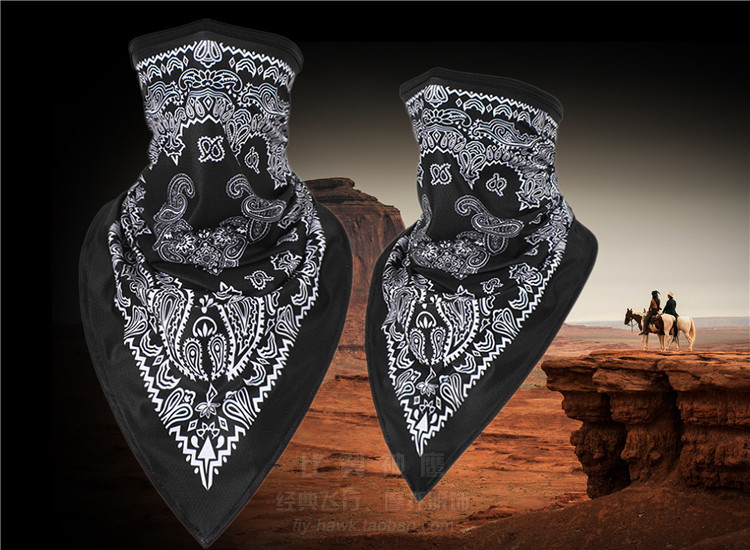 Lengthened riding triangle quick-drying breathable men's and women's windproof sunscreen mask collar outdoor scarf scarf