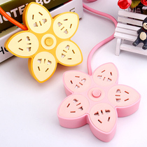 Household multi-purpose function with USB socket plug board drag line board Charging long line plug board Anti-touch plug row wiring board