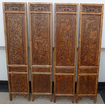 Antique Screen Suspended Ceiling Partition Solid Wood Flower Lattice Background Wall Chinese Style Furnishing Antique Doors And Windows Corner Flowers East Yang Wood Carving