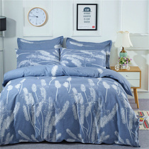  Special New Years goods 100%cotton thickened brushed four-piece cotton home textile sheets duvet cover bedding Winter and spring