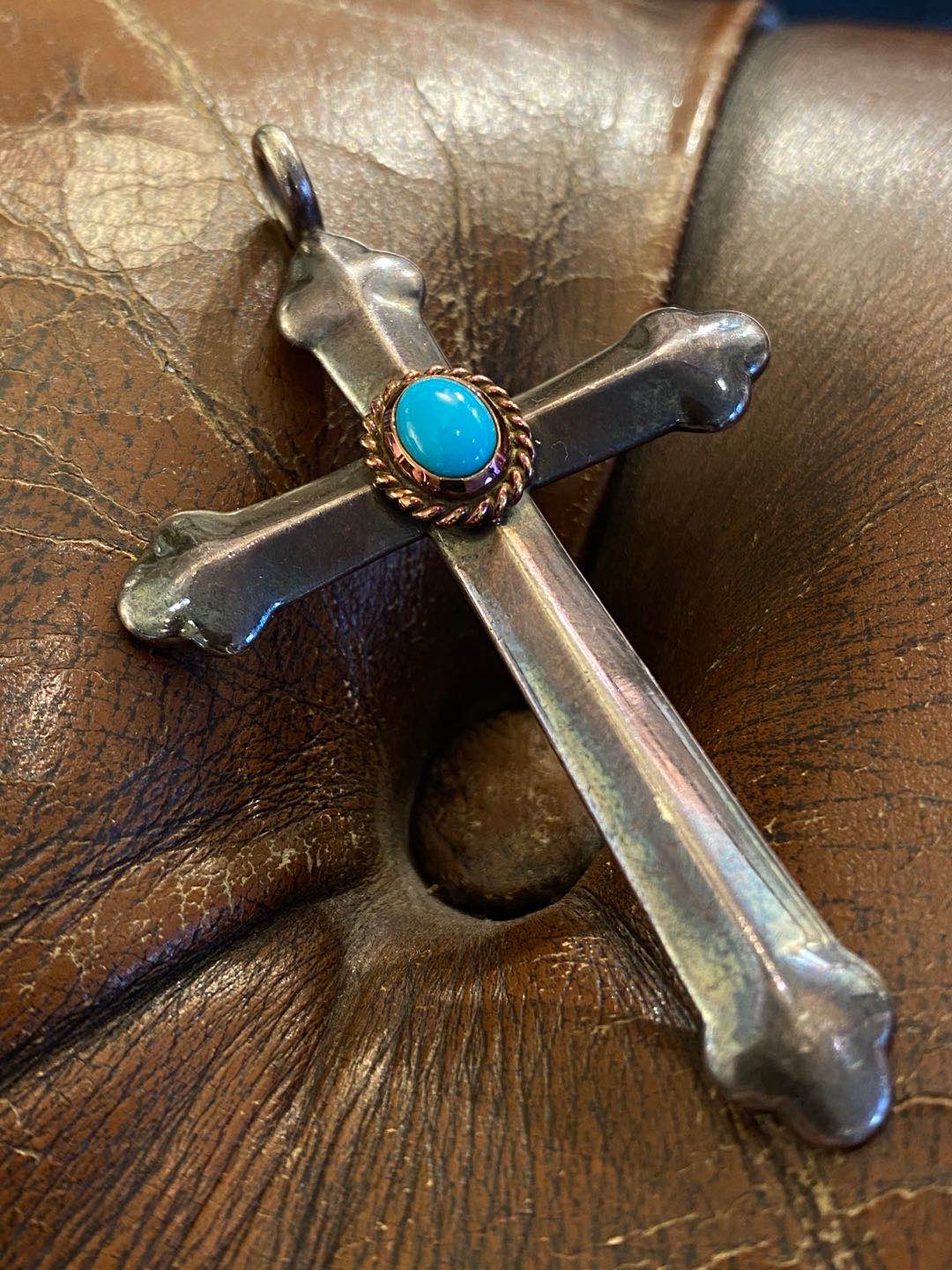 Goro Takahashi GOROS Gold Rope Turquoise Cross Early back point Gold Solid spot goros