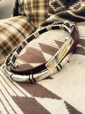 GOROS Takahashi Jinyu Eight carved square silver belt belt goros very rare spot