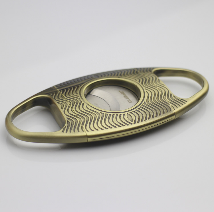 Monsoon JifENG cigar cut cigar knife portable double edge metal stainless steel blade practical delivery leather cover