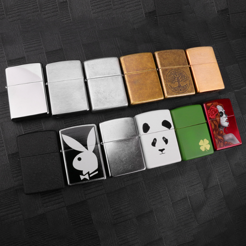 Brand new original ZIPPO lighter housing without liner pure copper wire drawing frosted hollow shell Mexican woman