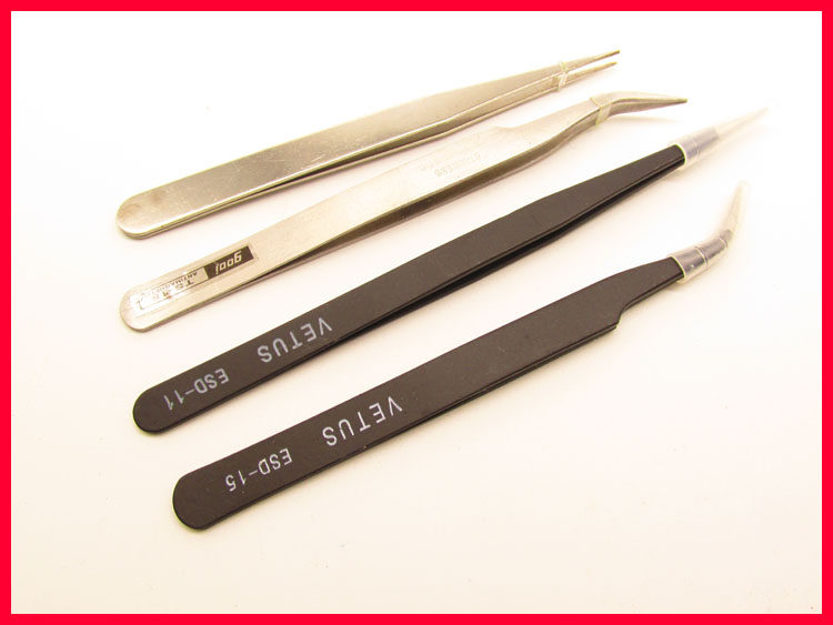 Precision stainless steel antistatic tweezers straight tweezers bending the tweezers