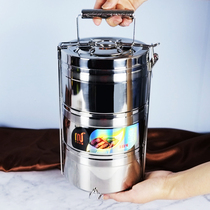 Large capacity multi-layer insulated lunch box for office workers double-layer stainless steel food grade lunch box two or three four layers portable