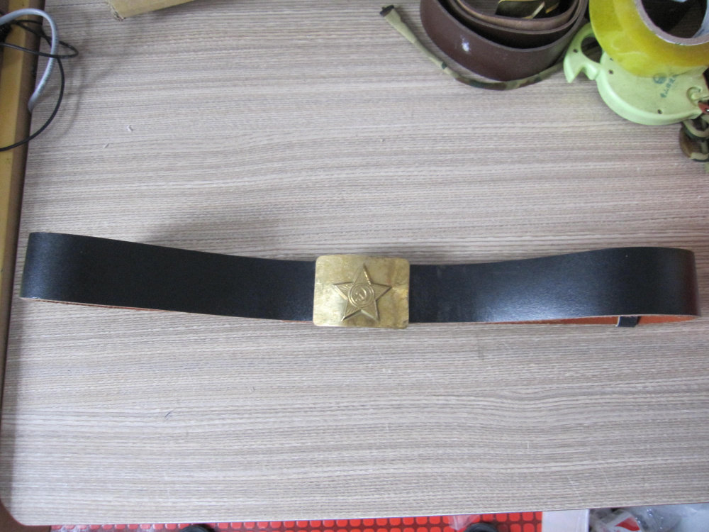 Former Soviet Union original goods Army belt Soviet belt Soviet girdle Soviet copper card belt Soviet cow leather belt