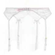 Tò mò Hoa hậu Sexy thêu kim loại Khóa Vintage Bow Bow Châu Âu và Mỹ Vui nhộn Trong suốt Garter Belt Treo Clip