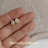 Медная серебряная игла, цирконий, серьги ручной работы, серебро 925 пробы, золото 750 пробы