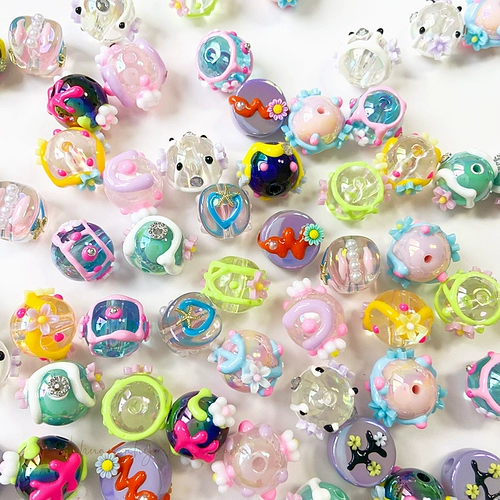 Брендовое трехмерное акриловое украшение-шарик из жемчуга, бусины, мобильный телефон, в цветочек