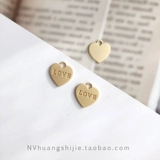 Серьги, маленький аксессуар, прямоугольная подвеска в форме сердца, DIY, европейский стиль