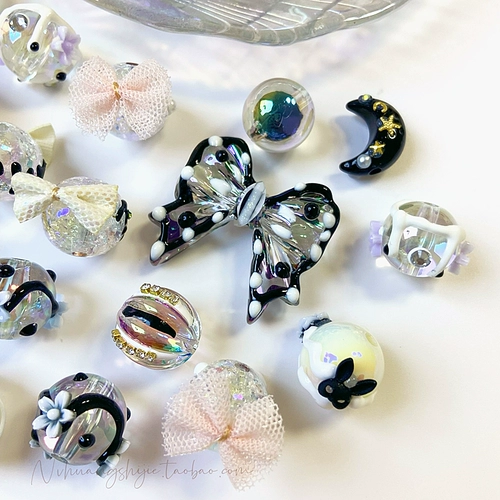 Небольшая наклейка с бантиком, мобильный телефон, бусины, в стиле Шанель, ручная роспись