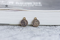 15*12*1,5 мм темно-серая краска двусторонняя маленькая круглая карта