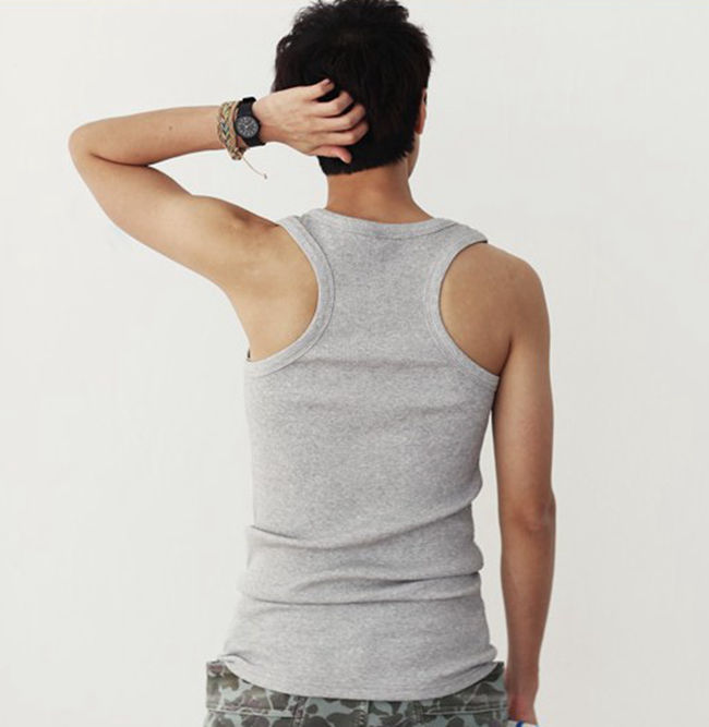 Áo thun nam bó sát dài cổ vuông vest thể thao Từ vest vest trung tính mồ hôi Hai mảnh áo ba lỗ tập gym