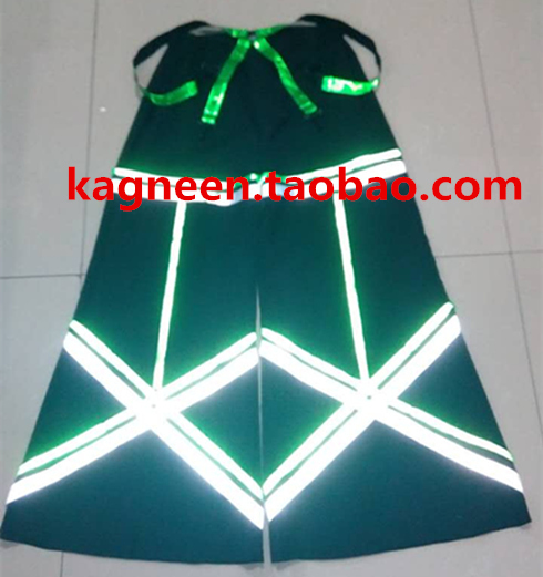 Kagneen Double X Large Graphic Ghost Dance Pants Fluorescent T1M Grim Reaper Pants Aus Reflective Dance Pants Free Shipping
