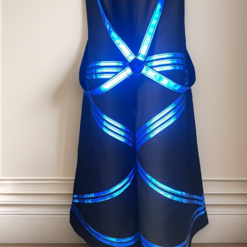 New Three-Bar Fluorescent Pants Produced by Yewu Tianxia, Reflective Strip Ghost Step Dance Death Pants, Shuffle Dance Pants