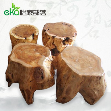 Solid Wood root carving fir Pier root carving tea table with solid wood stool tea table matching stool not only for sale