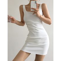 ACUP European and American style vest dress 2021 summer hot girl sexy pleated suspender skirt tight hip skirt women