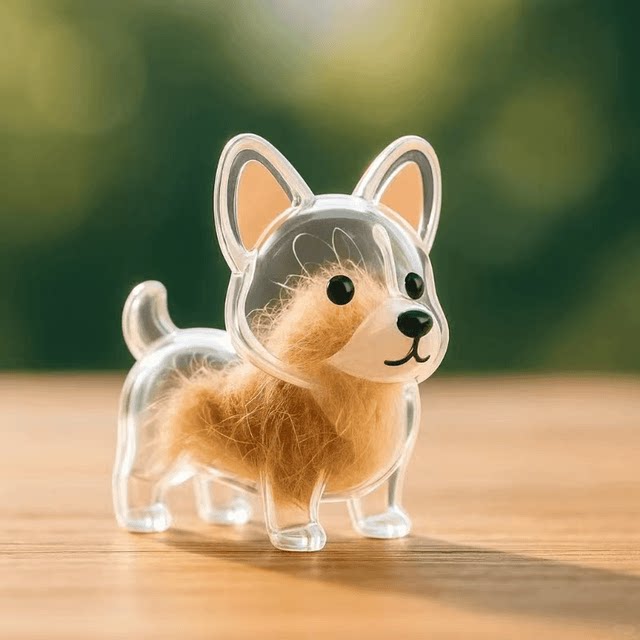 Transparent Dog Hair Storage Box Pendant Capsule for Storing Cat Hair, Commemorative Collection Bag, Keychain Bag Pendant