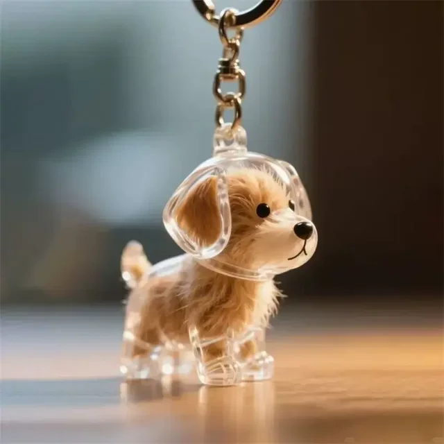 Transparent Dog Hair Storage Box Pendant Capsule for Storing Cat Hair, Commemorative Collection Bag, Keychain Bag Pendant