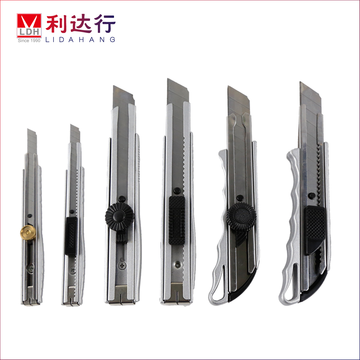 Lida line aluminum-zinc alloy steel large utility knife stainless steel knife holder paper cutting office stationery small wallpaper knife