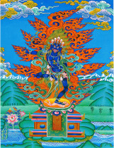 Yongzhongben teaches thangka Yixi WAM Guardian high-definition printing brocade mounting book teaching thangka