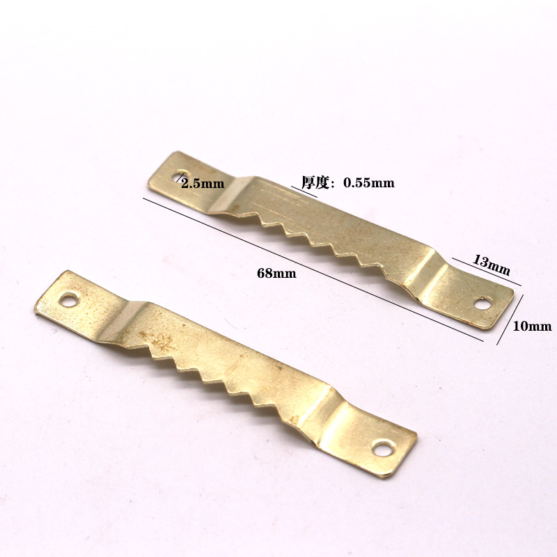 Cross stitch photo frame accessories hardware hook gold single-sided long serrated hanging double-sided straight strip hanging oil painting serrated hanging