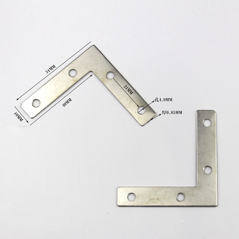 Photo Frame Five Gold Accessories 90 Degrees Right Angle Picture Frame Back Plate Fixed Sheet Four Holes Silver Large Corner Code Connection Sheet 100