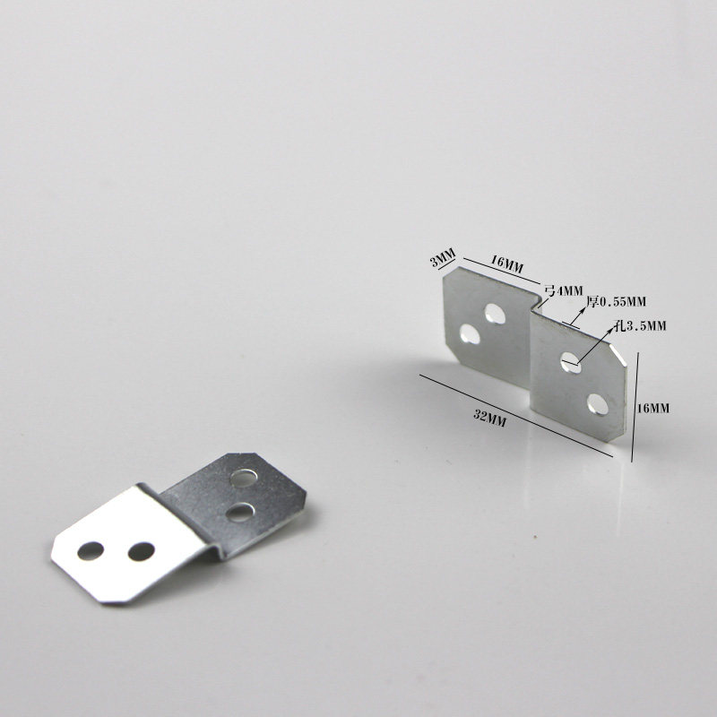New backplate connection sheet Two-hole trapezoidal corner code Z-type connection sheet double-hole inner and outer picture frame back plate fixation