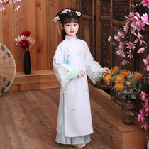 Childrens ancient costumes girls Manchu ancient costumes spring and autumn costumes Princess Qing dynasty flag clothes palace costumes costumes