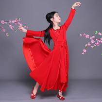 Children costume Sansei III Li peach blossom Hanfu zhong da tong chao xian Zheng Feng nine red color ancient costumes