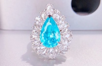 Noodle Jewelry Paraiba Ring Pendant Two-Purpose Model 3 54 Carat AIGS International Certificate 18K Gold Set with Diamonds