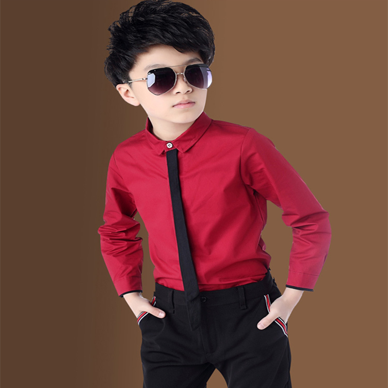 Bé trai áo trắng tay dài áo trẻ em 4 bé trai 5 lớn 6 bông 7 tiểu học 9 tuổi 10 trang phục 8 sơ mi kẻ sọc cá tính cho bé