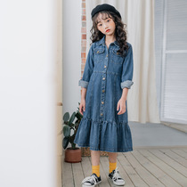 Childrens wear 7 female children autumn clothes 2021 New Style 8 fashion 9 casual 5 children denim skirt 12 year old girl skirt