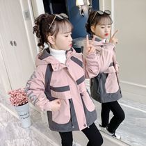 Childrens clothing girls late autumn winter clothing childrens cotton-padded clothing womens winter long childrens clothing hooded thick warm cotton-padded jacket