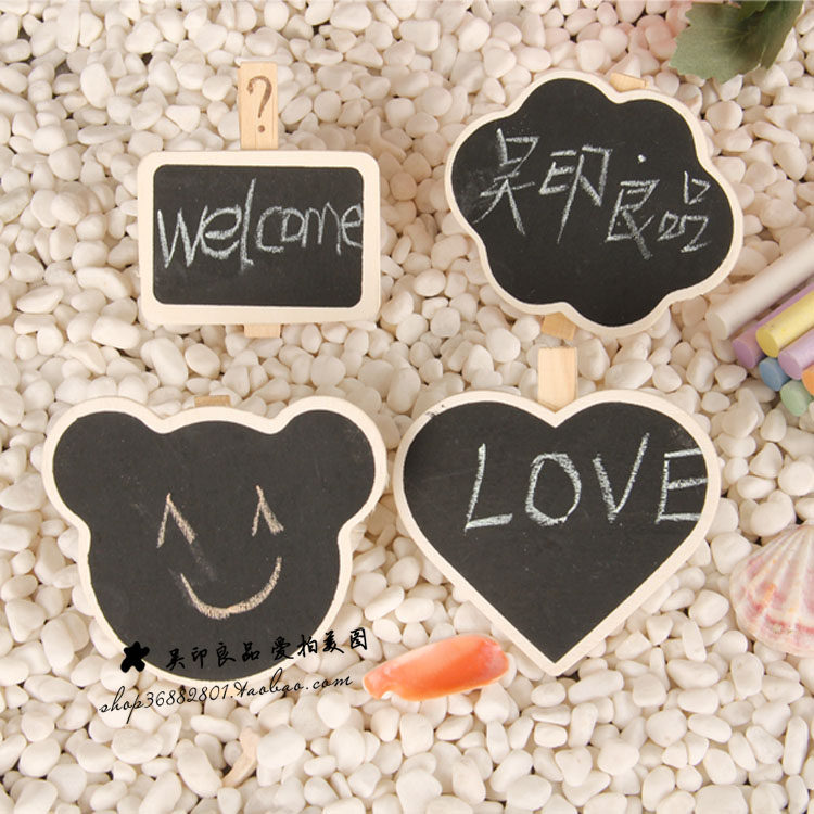 Full 58 shooting props, photography props, photo props, small blackboard clips, 1 set with 4 styles