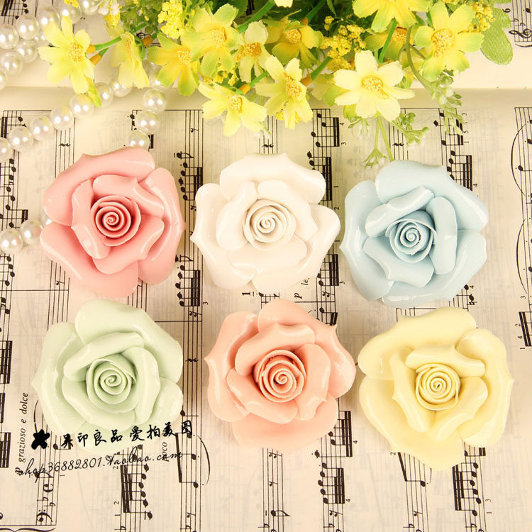 Full 58 photography props, photography props, ceramic flowers, 6-color akka ceramic rose flower ornaments