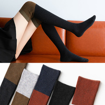Over-the-knee socks womens autumn and winter mid-tube Korean high-tube socks stockings tide ins thin autumn and winter student Japanese stockings