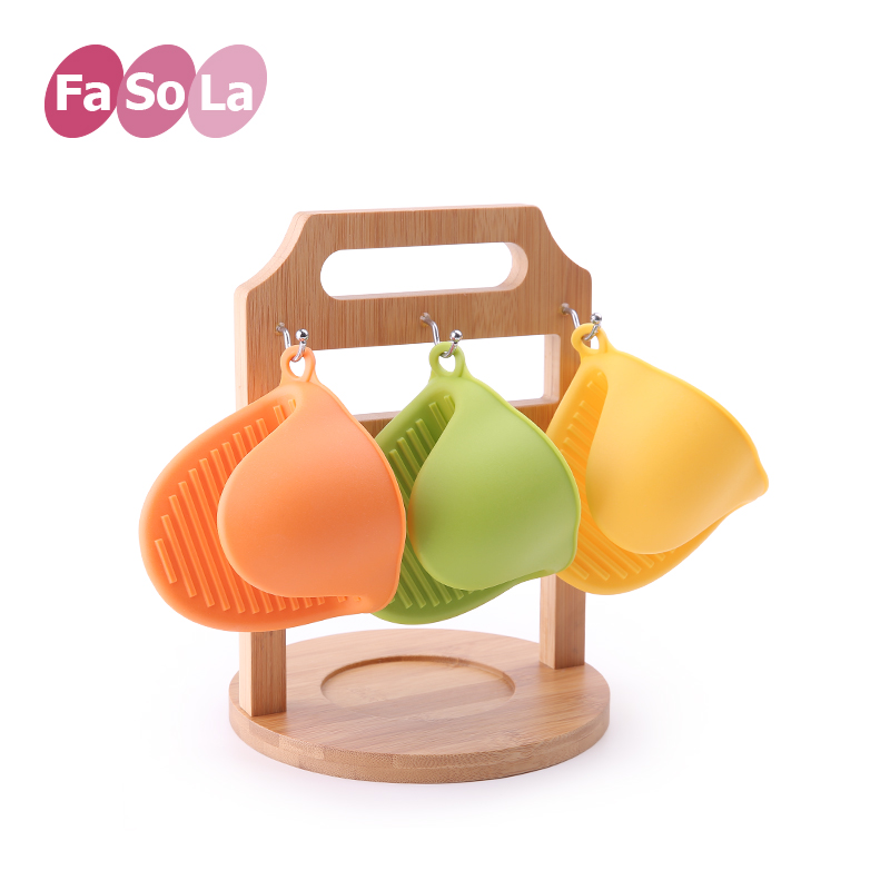 Japanese home silicone baked heat - resistant gloves Microwave oven gloves Anti - hot gloves Thermal insulation and high temperature