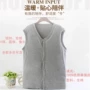 Handmade 100% cotton cotton trung và nam và nữ nút dây kéo có thể tháo rời vest vest nhiệt đồ lót áo khoác thu đông